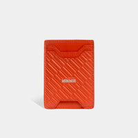 Miles Card Holder - Warm Red Leather