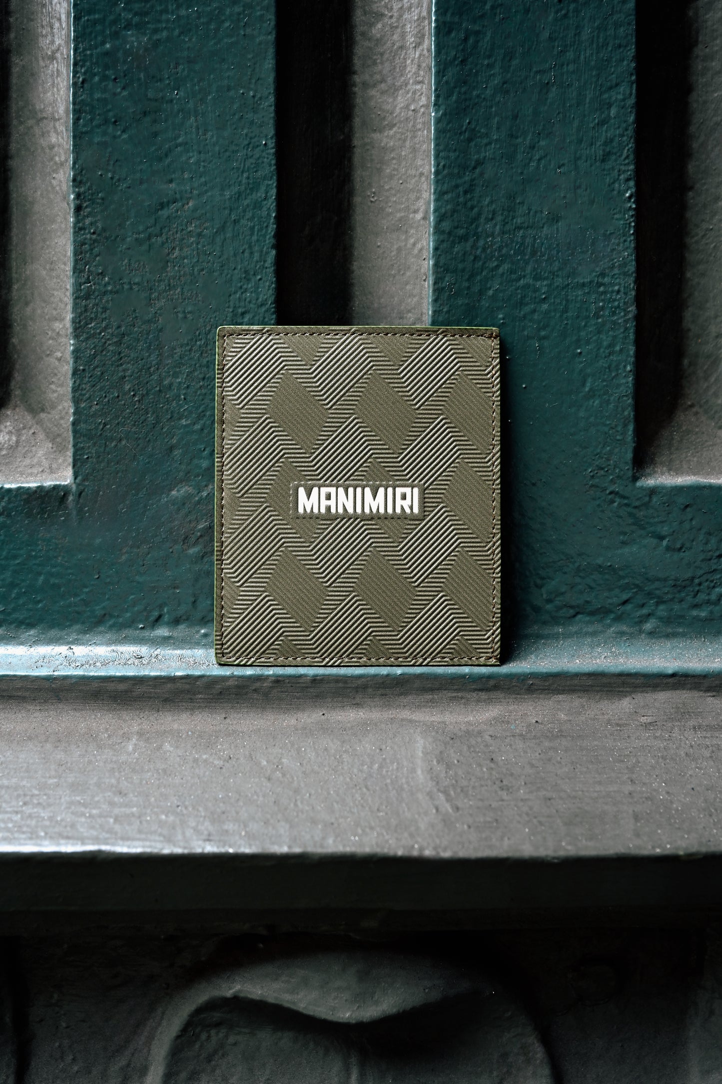 Olive Green Sail Card Holder in Genuine Italian Leather