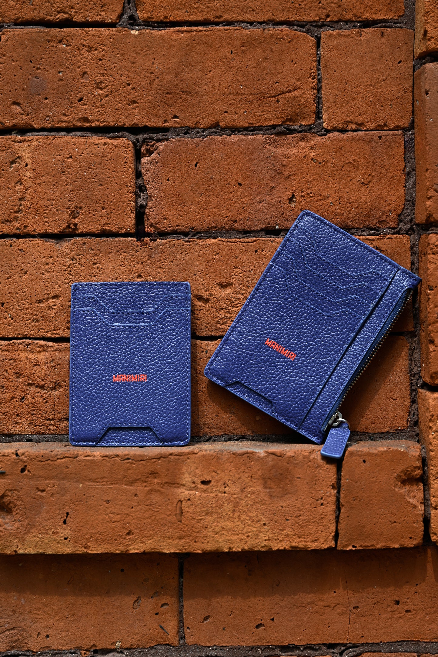 Atlas Card Holder - Electric Blue Leather