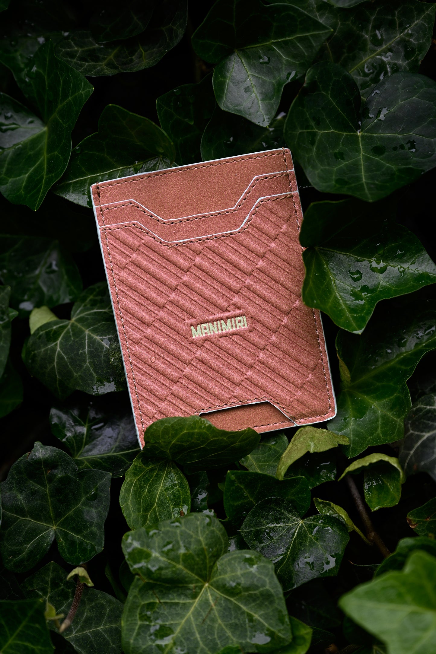 Mocha Mousse Miles Card Holder in Genuine Italian Leather
