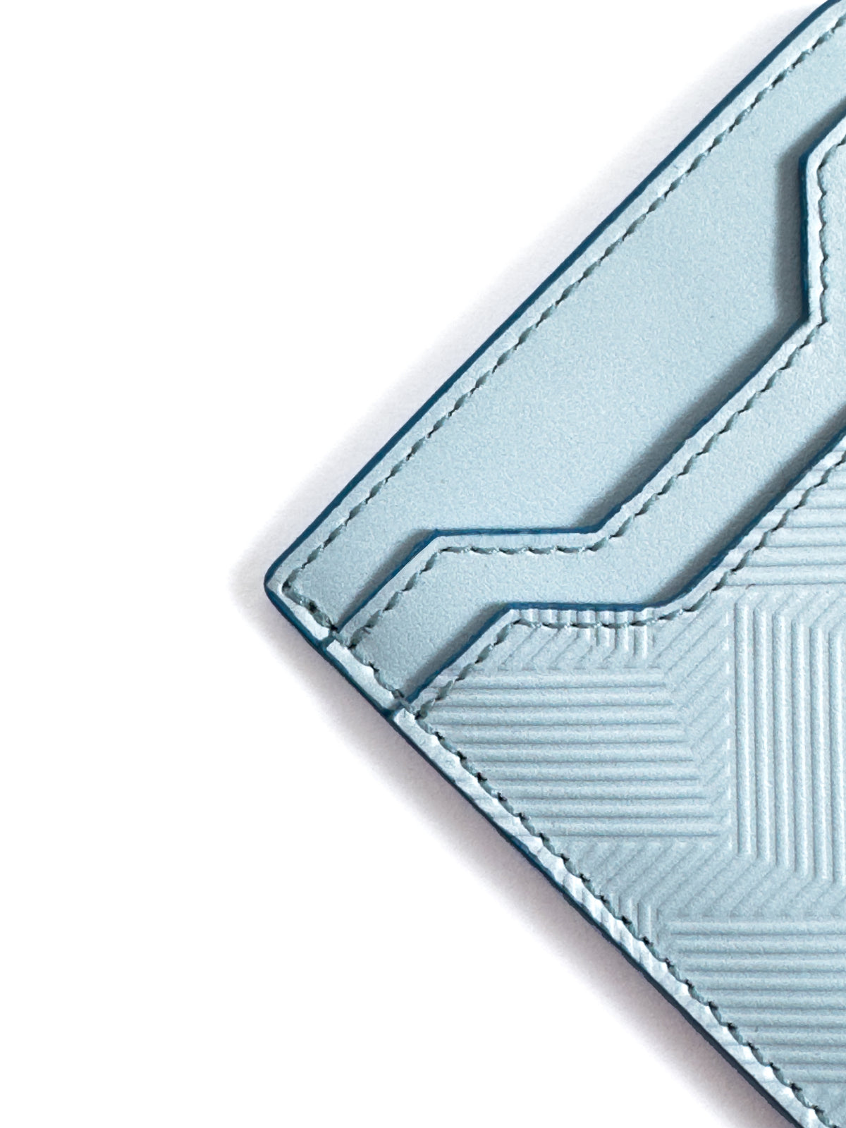 MANIMIRI Genuine Italian Leather Card Holders in Light Blue