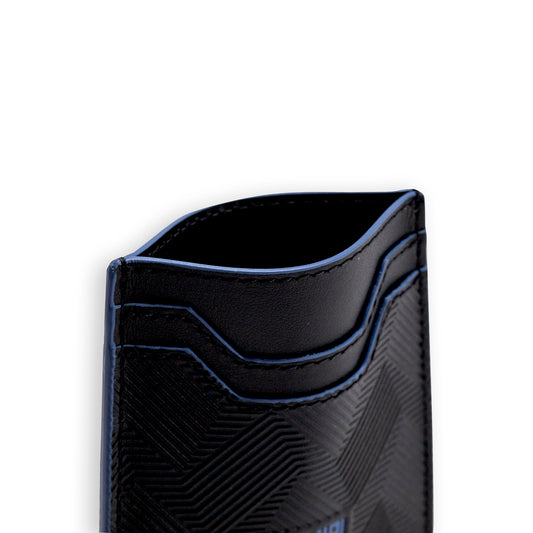 Black Miles Card Holder in Genuine Italian Leather