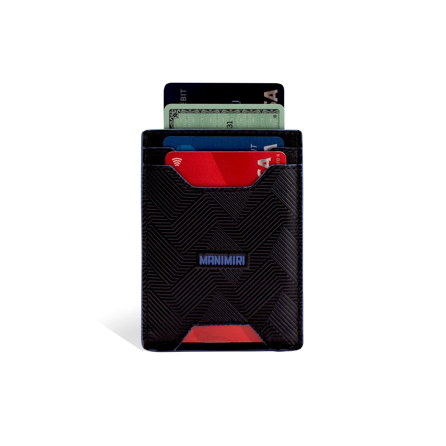 Black Miles Card Holder in Genuine Italian Leather