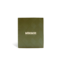 Olive Green Sail Card Holder in Genuine Italian Leather