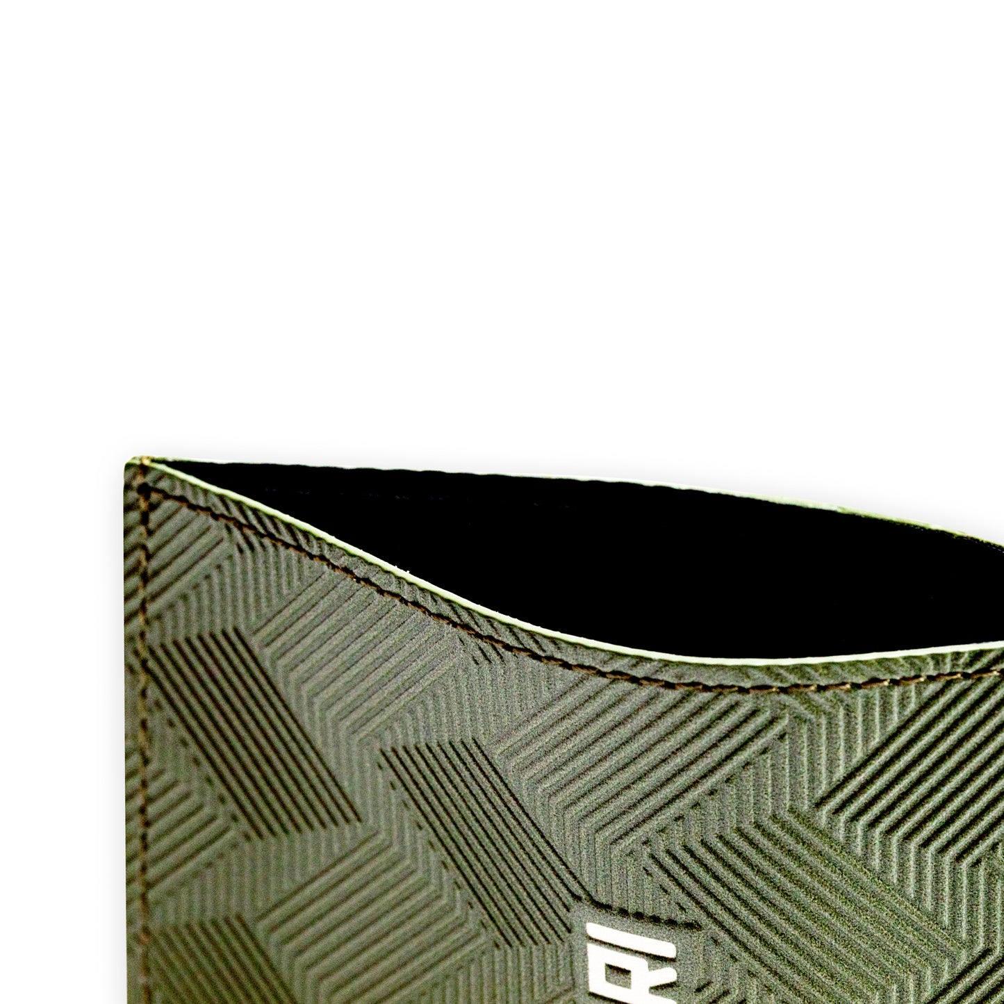 Olive Green Sail Card Holder in Genuine Italian Leather
