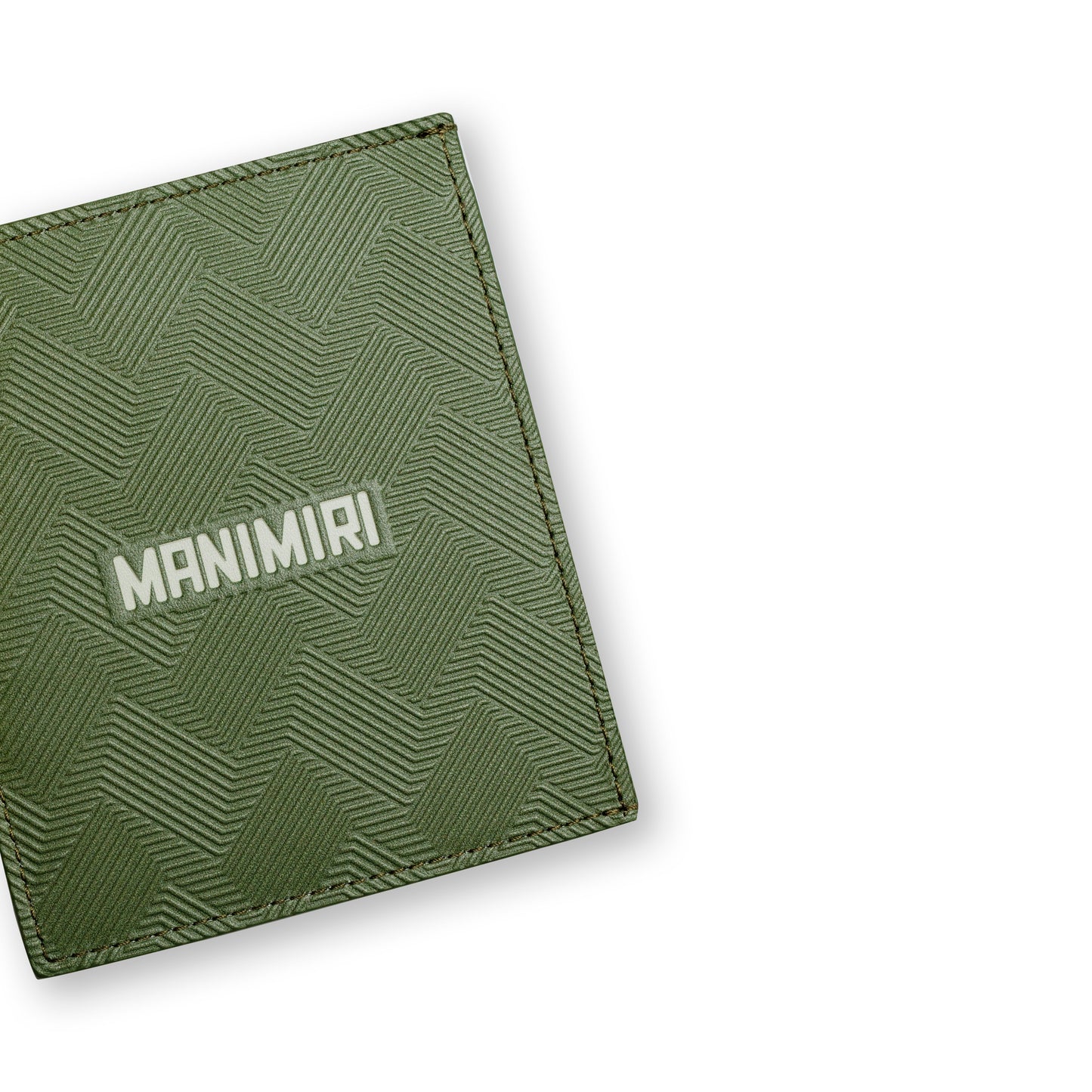 Olive Green Sail Card Holder in Genuine Italian Leather