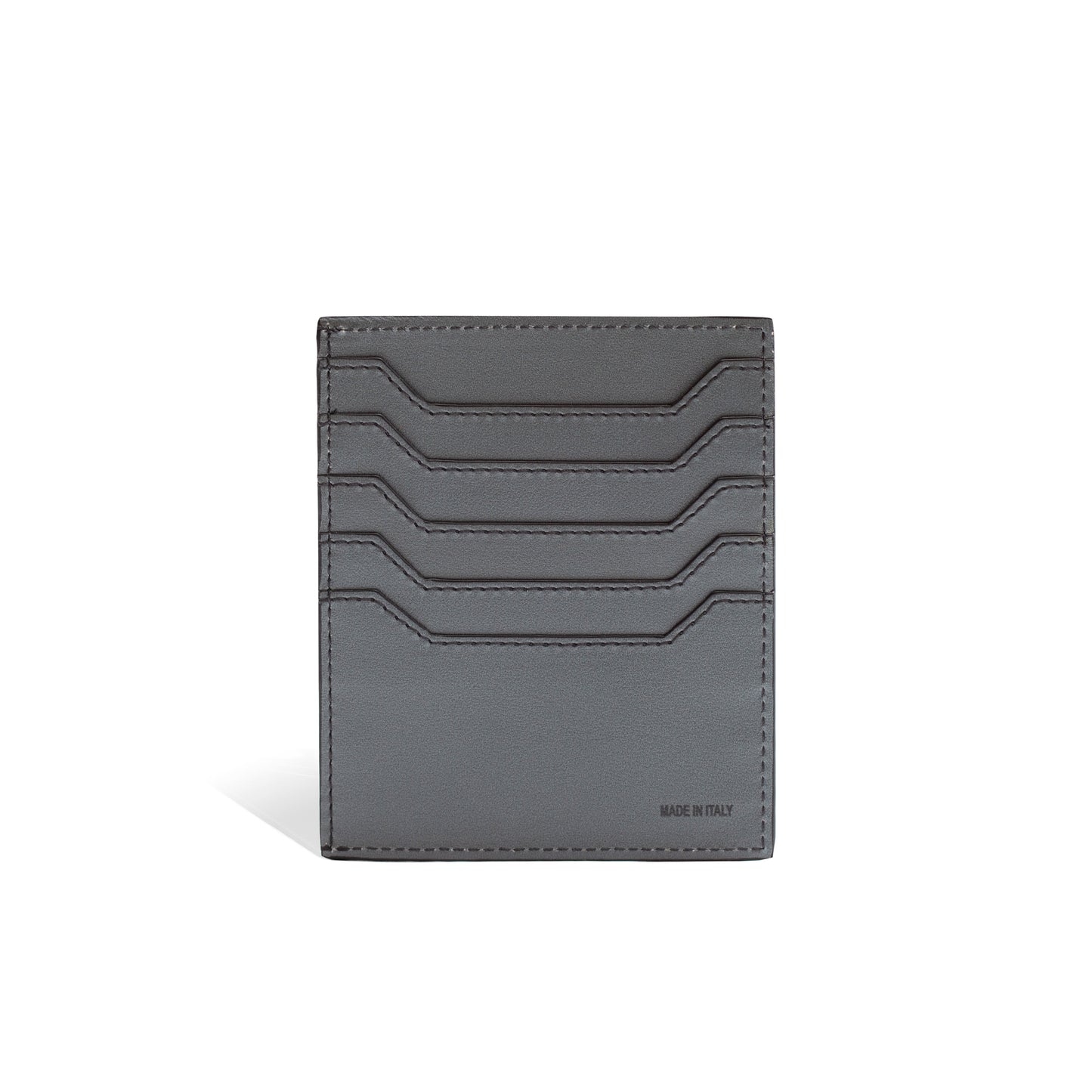 Smoke Gray Sail Card Holder in Genuine Italian Leather