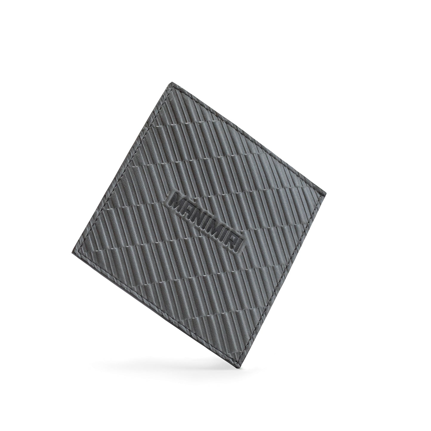 Smoke Gray Sail Card Holder in Genuine Italian Leather