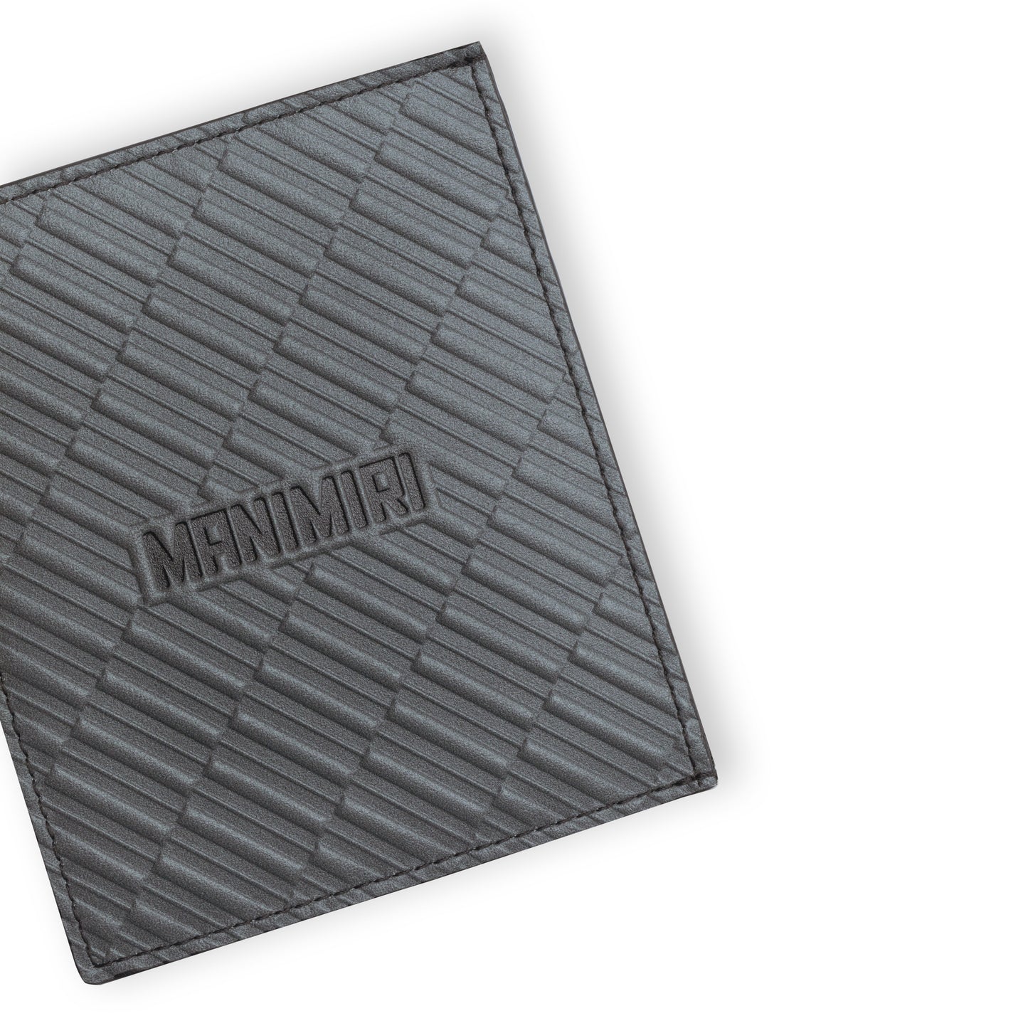 Smoke Gray Sail Card Holder in Genuine Italian Leather