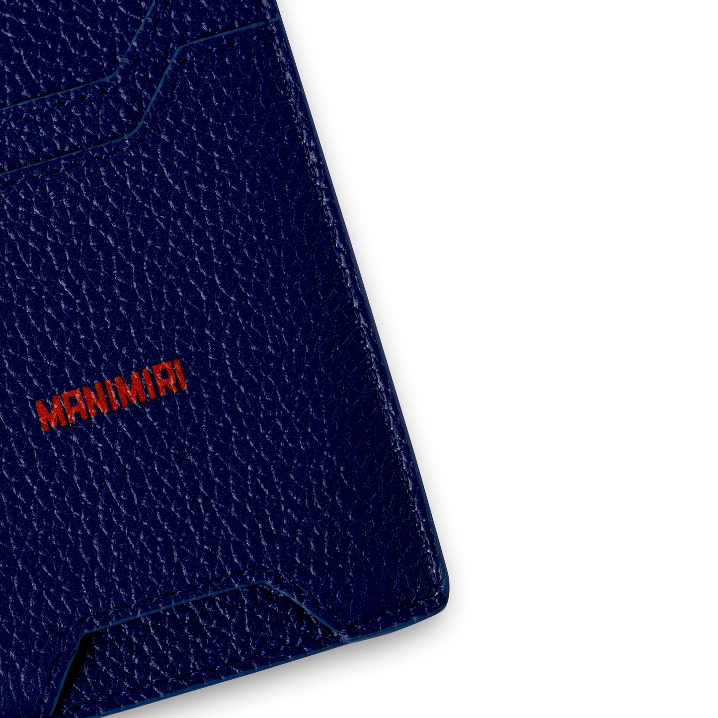 Electric Blue Miles Card Holder in Genuine Italian Leather