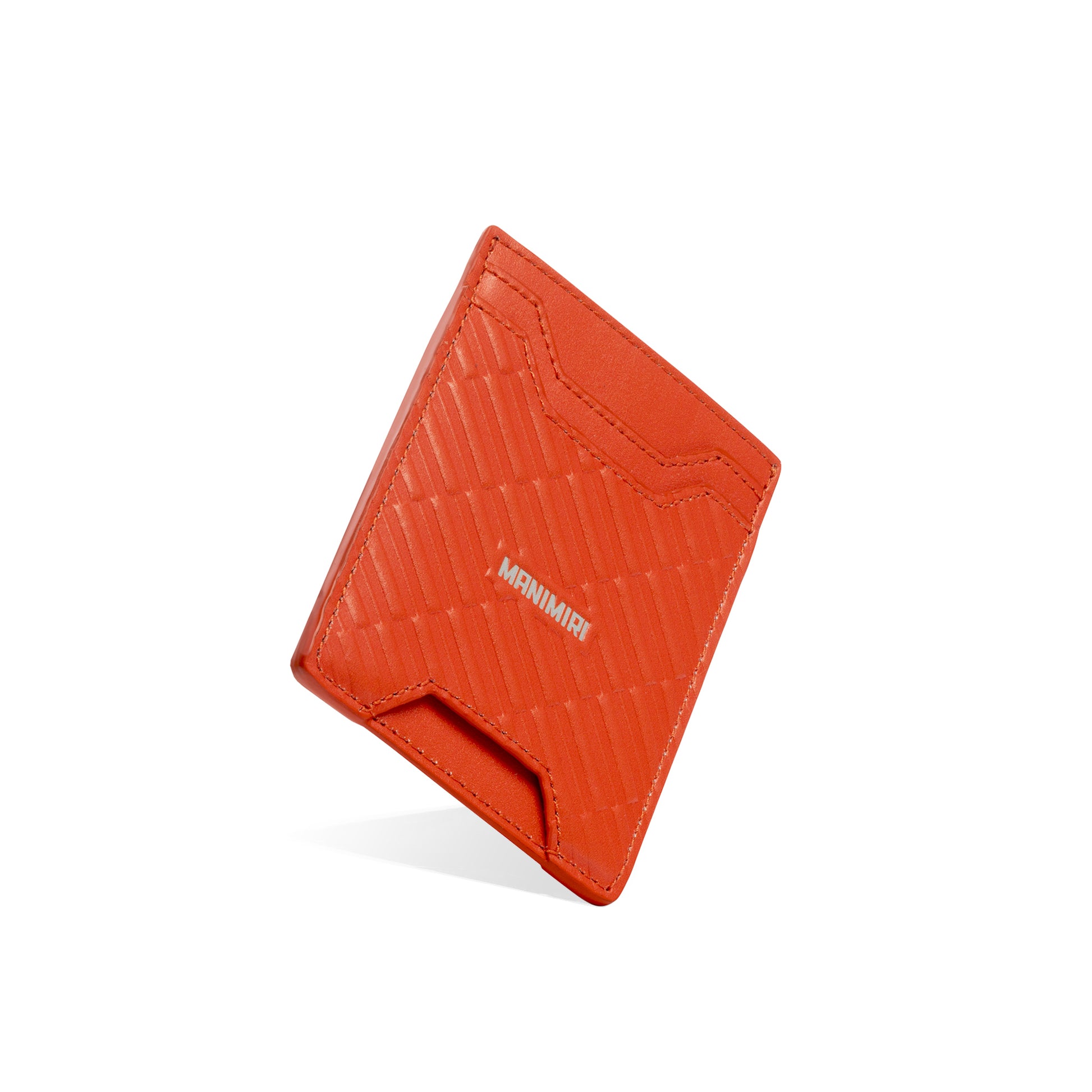 MANIMIRI Genuine Italian Leather Card Holders in Orange