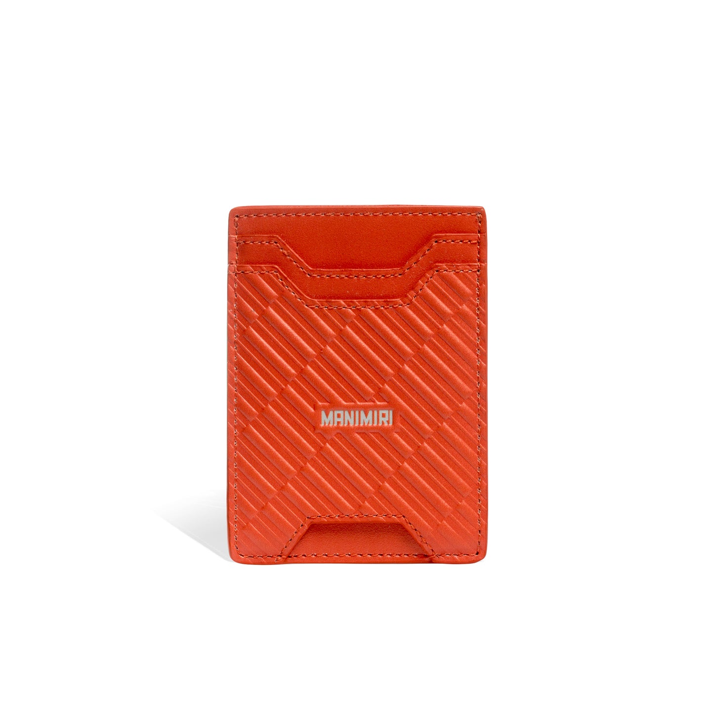 MANIMIRI Genuine Italian Leather Card Holders in Orange