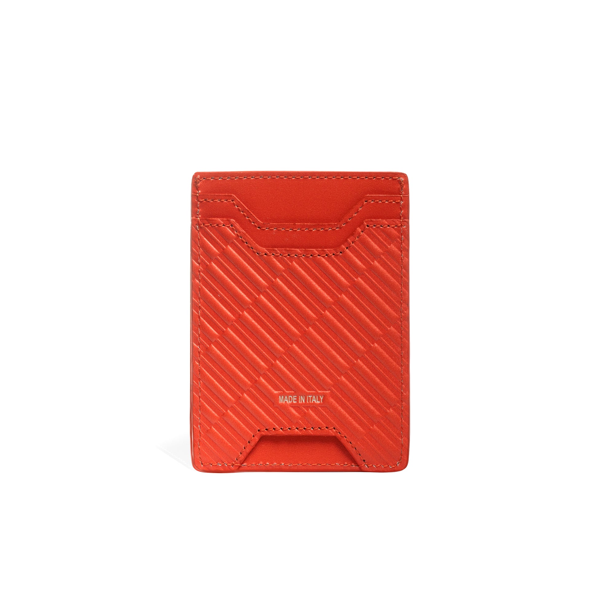 MANIMIRI Genuine Italian Leather Card Holders in Orange