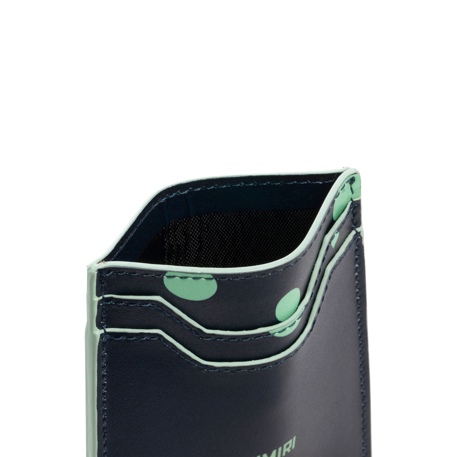 MANIMIRI Genuine Italian Leather Card Holders in Navy Blue