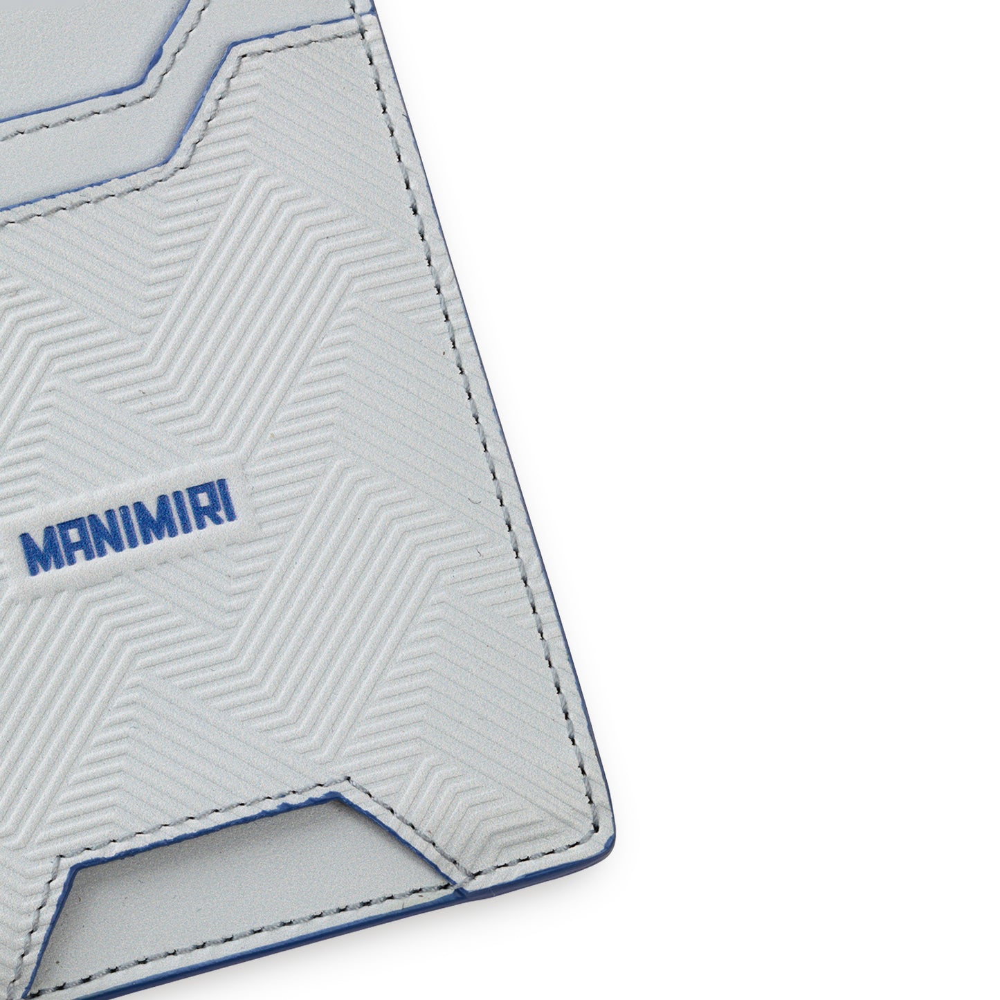 MANIMIRI Genuine Italian Leather Card Holders in Light Blue