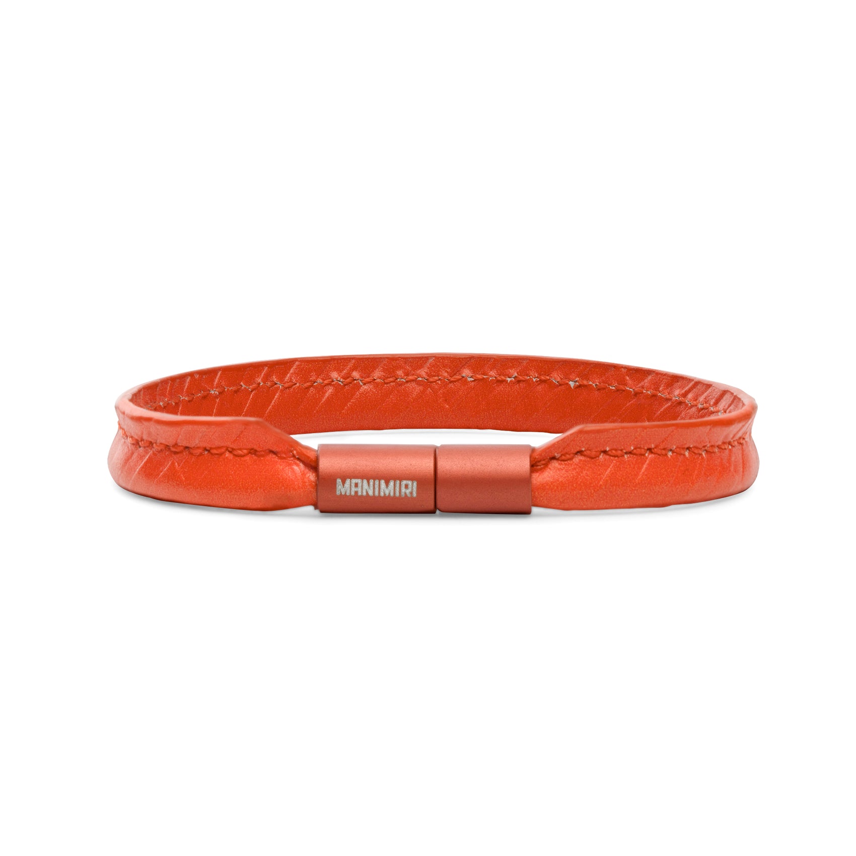 MANIMIRI Spring Orange leather bracelets