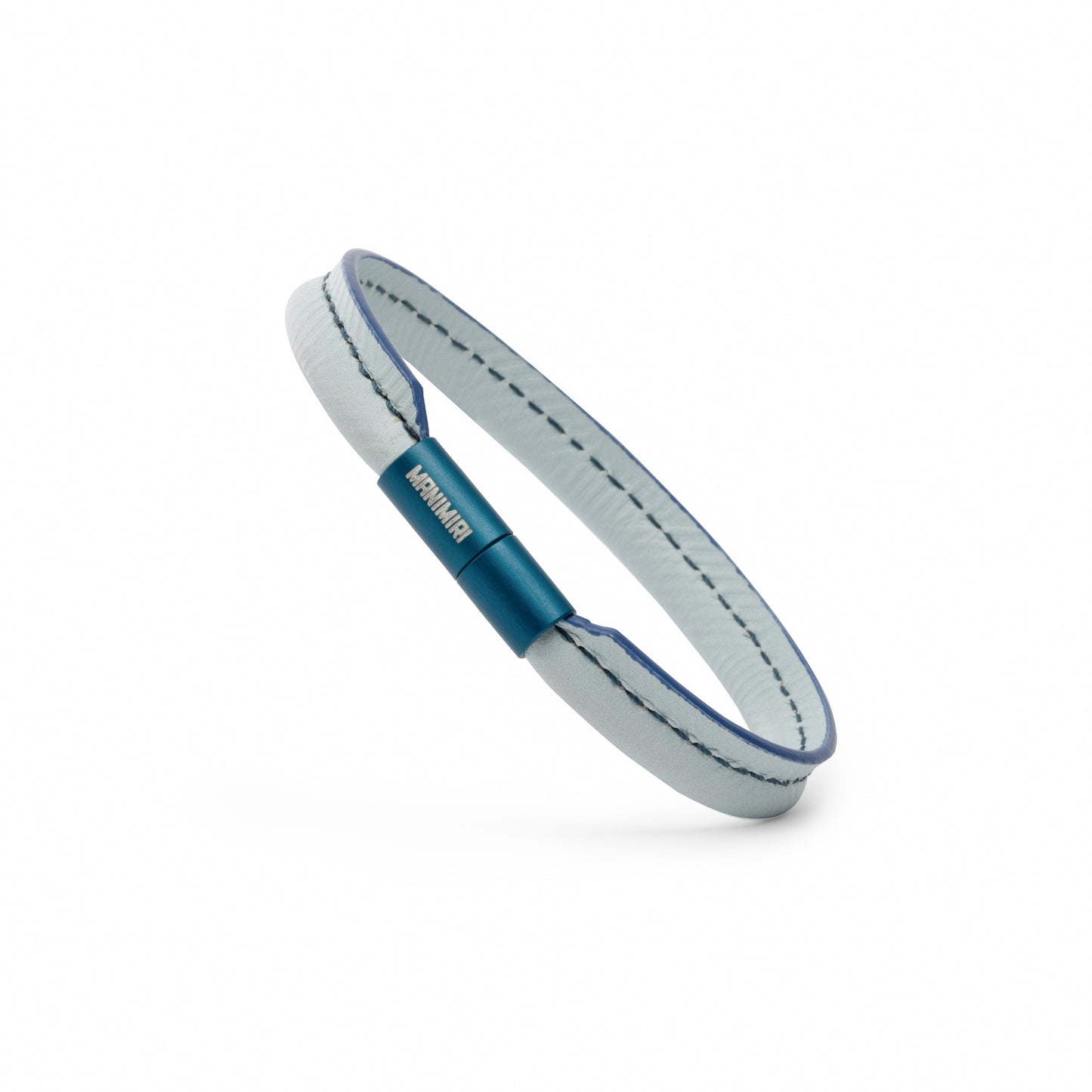 MANIMIRI Spring Light Blue leather bracelets