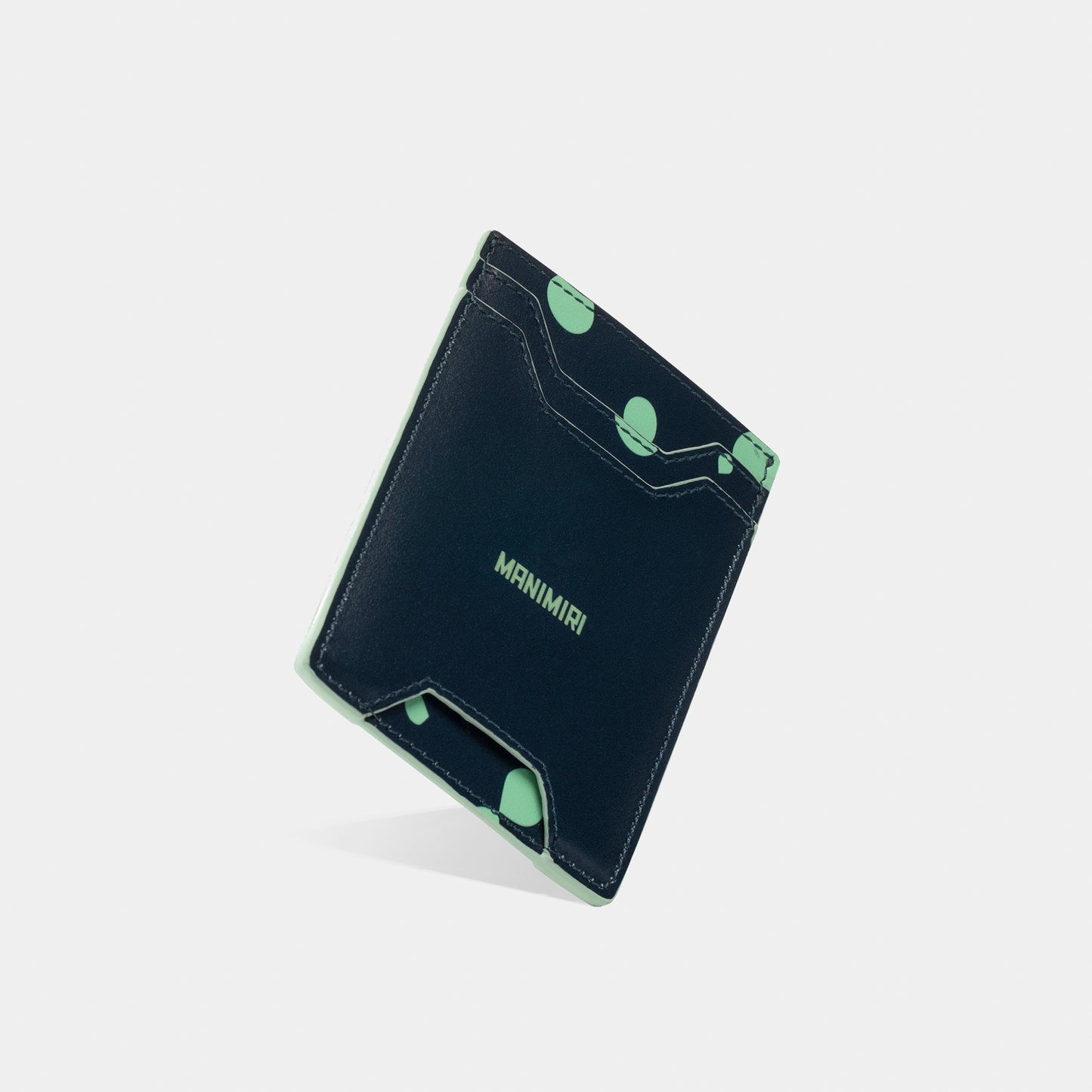 Miles Card Holder - Beetle Blue Leather