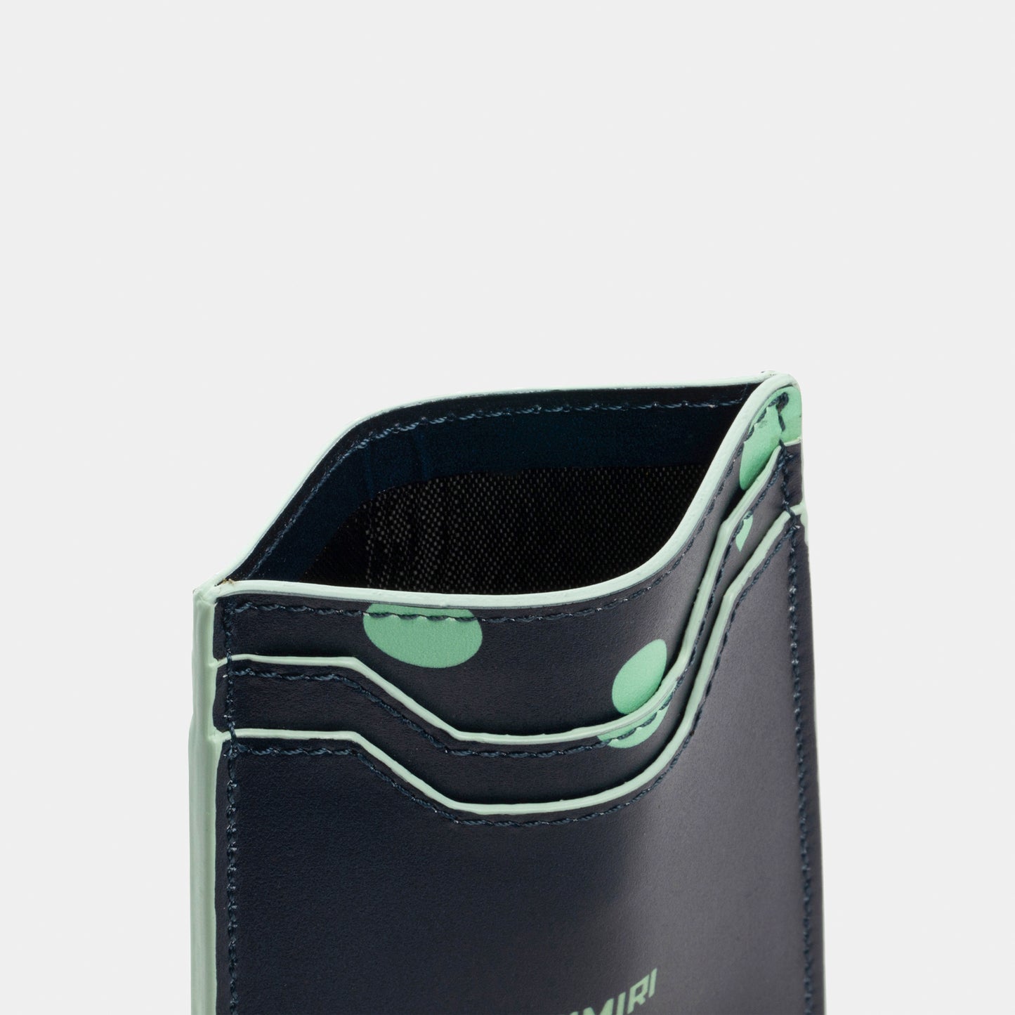 Miles Card Holder - Beetle Blue Leather