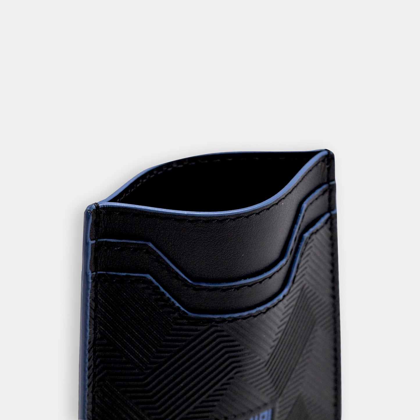 Miles Card Holder - Jet Black Leather