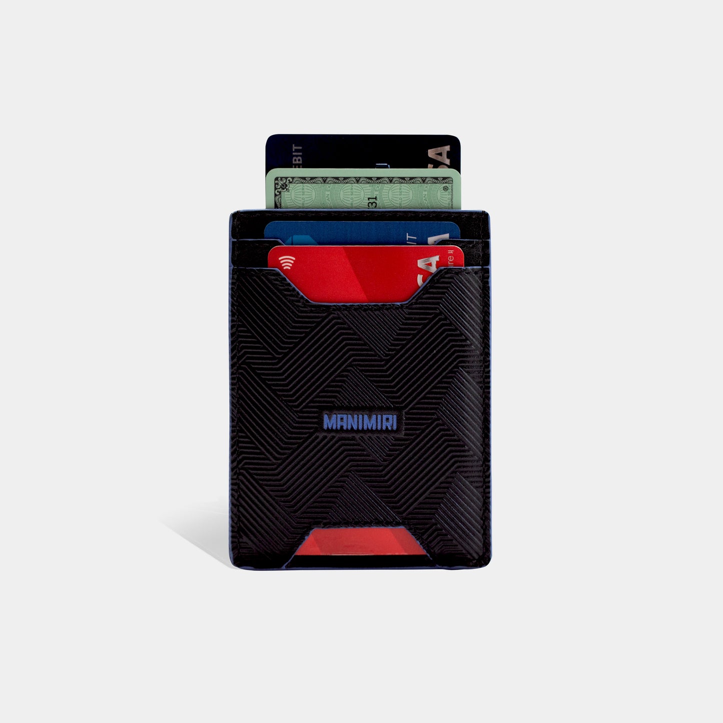 Miles Card Holder - Jet Black Leather