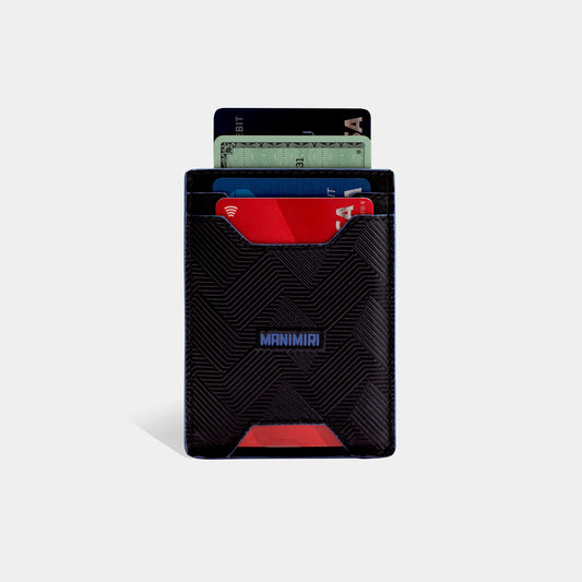 Miles Card Holder - Jet Black Leather
