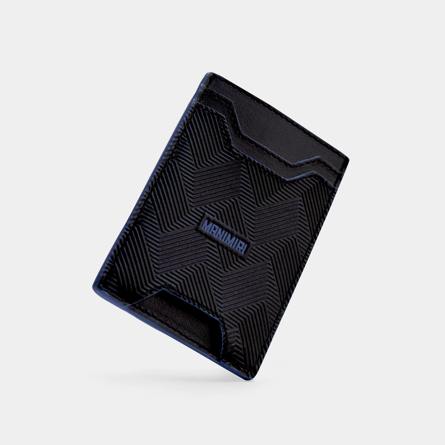 Miles Card Holder - Jet Black Leather