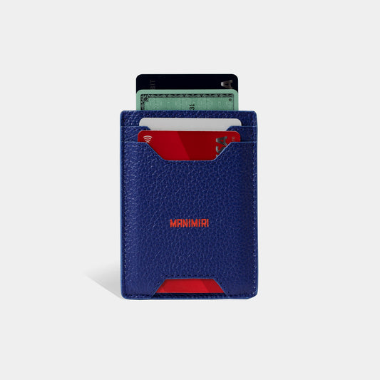 Miles Card Holder - Electric Blue Leather