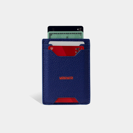Miles Card Holder - Electric Blue Leather