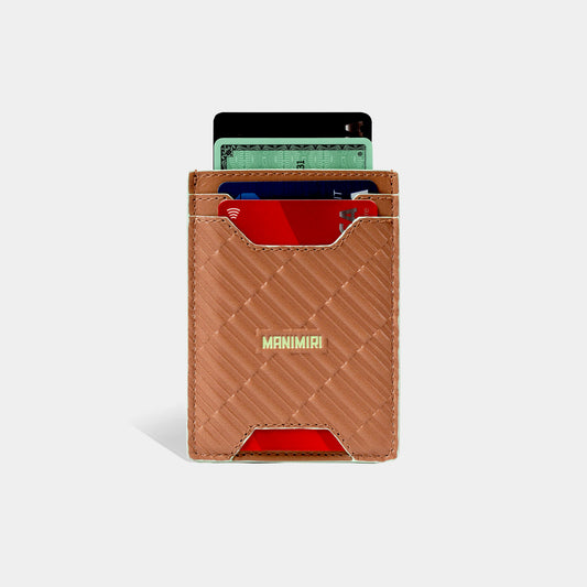 Miles Card Holder - Mocha Mousse Leather