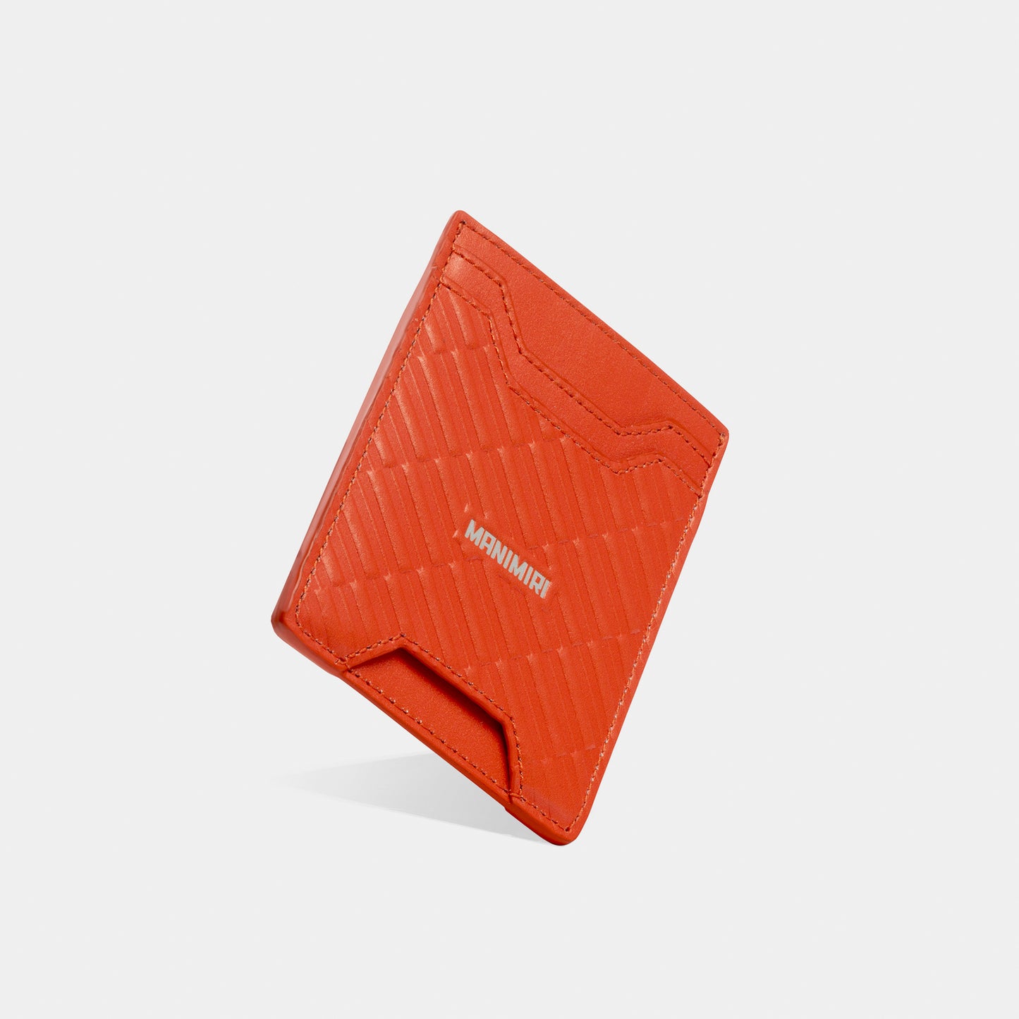 Miles Card Holder - Warm Red Leather