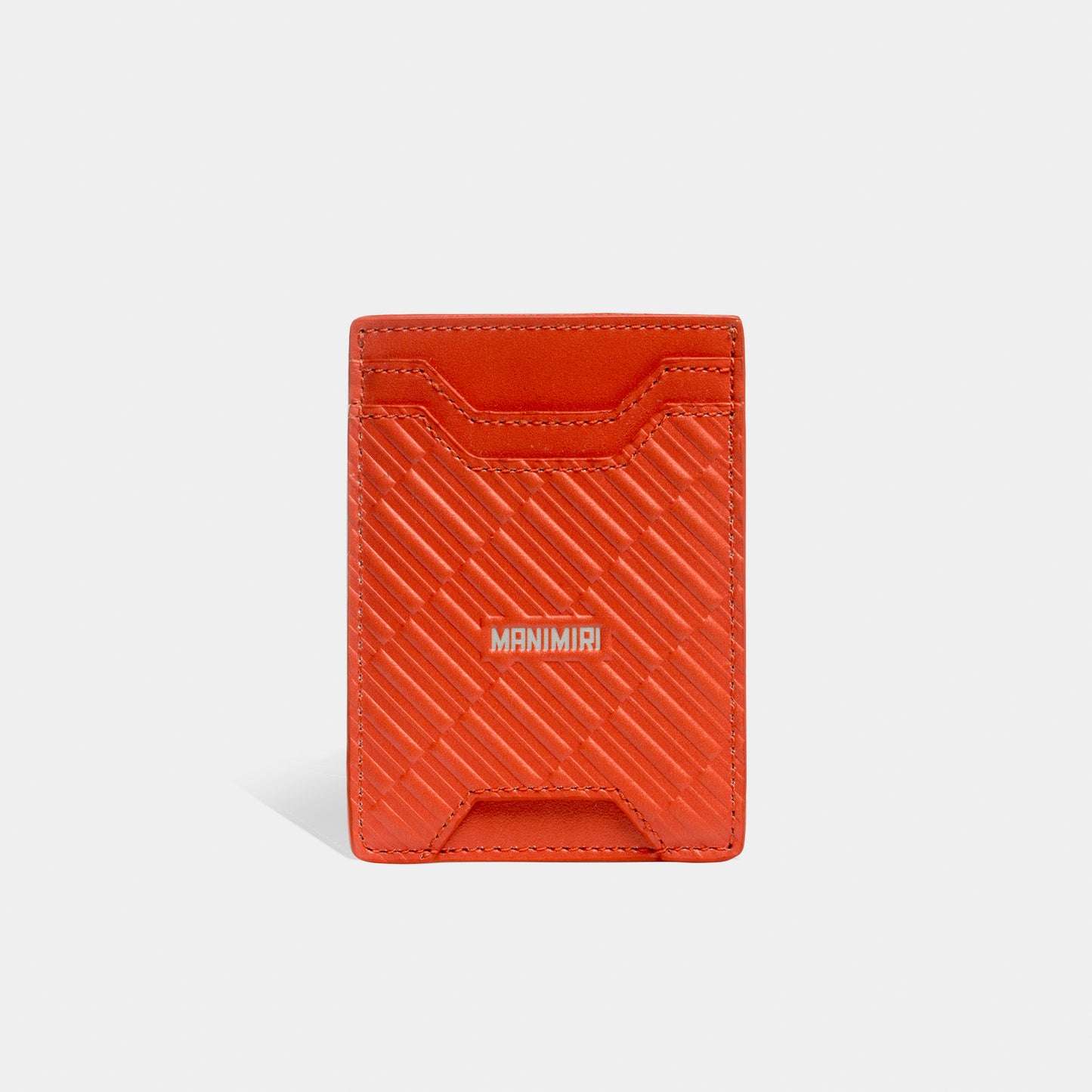 Miles Card Holder - Warm Red Leather