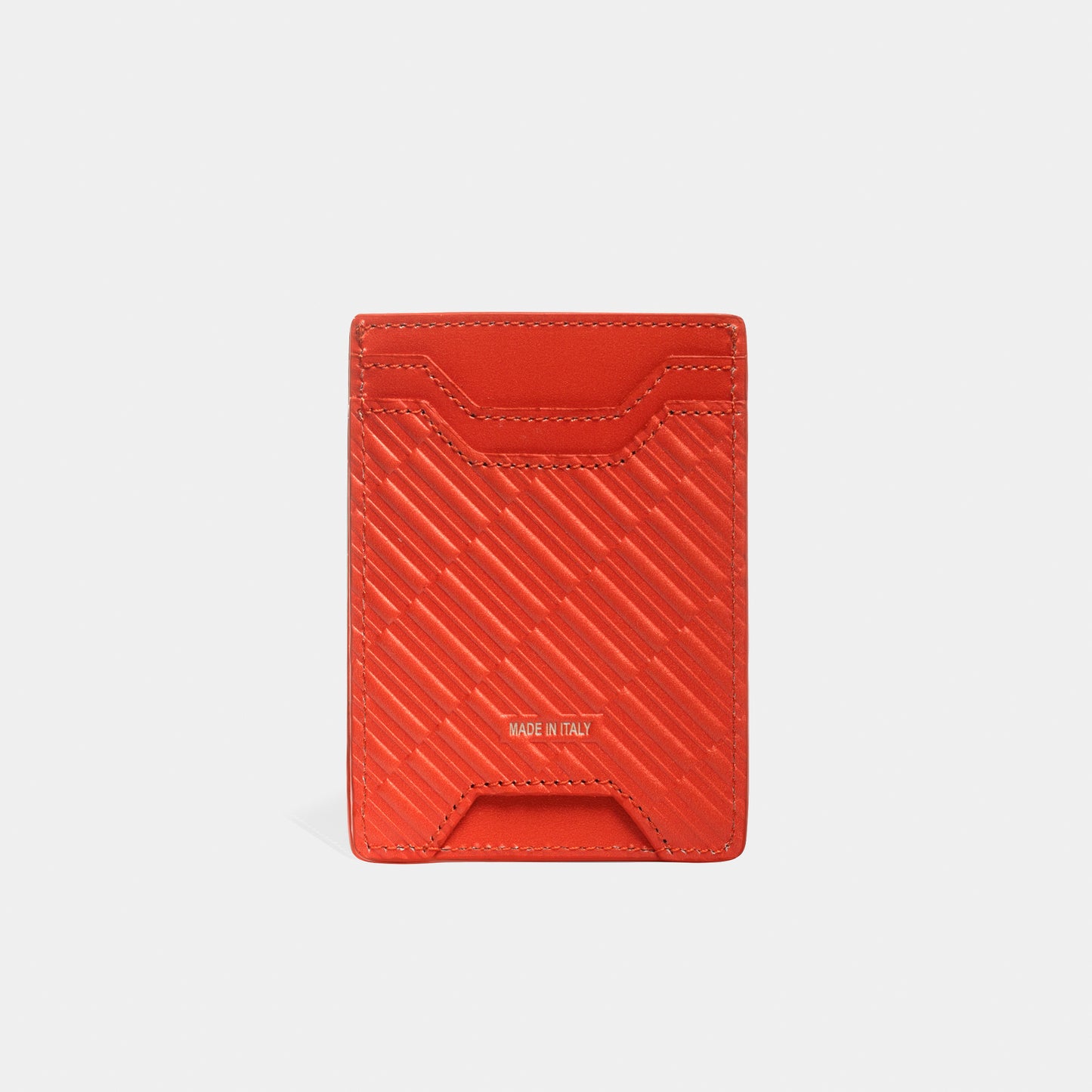 Miles Card Holder - Warm Red Leather
