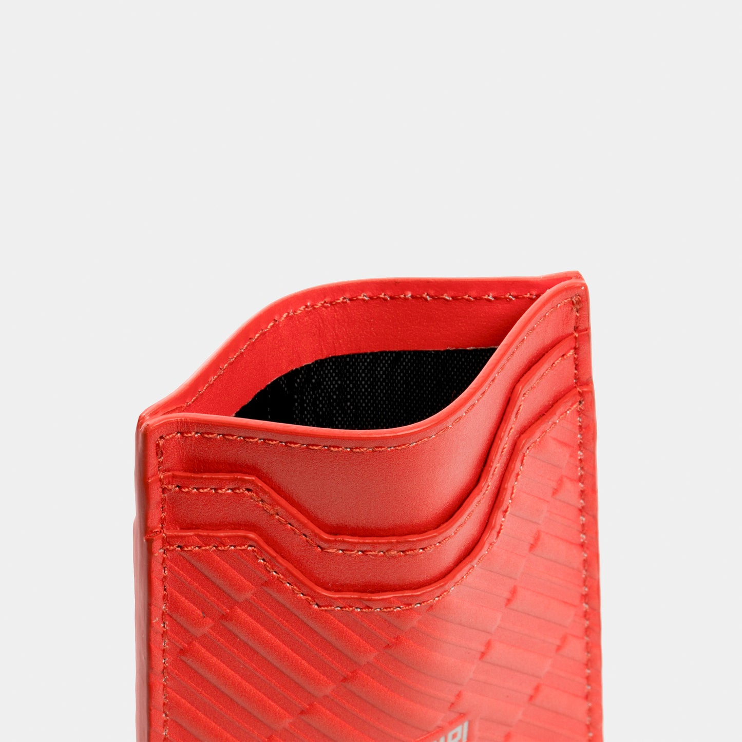 Miles Card Holder - Warm Red Leather