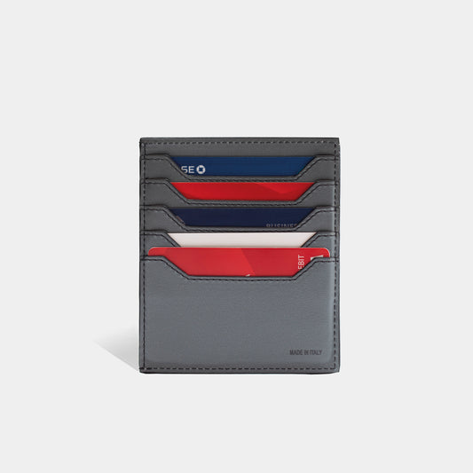 Sail Card Holder - Smoke Gray Leather