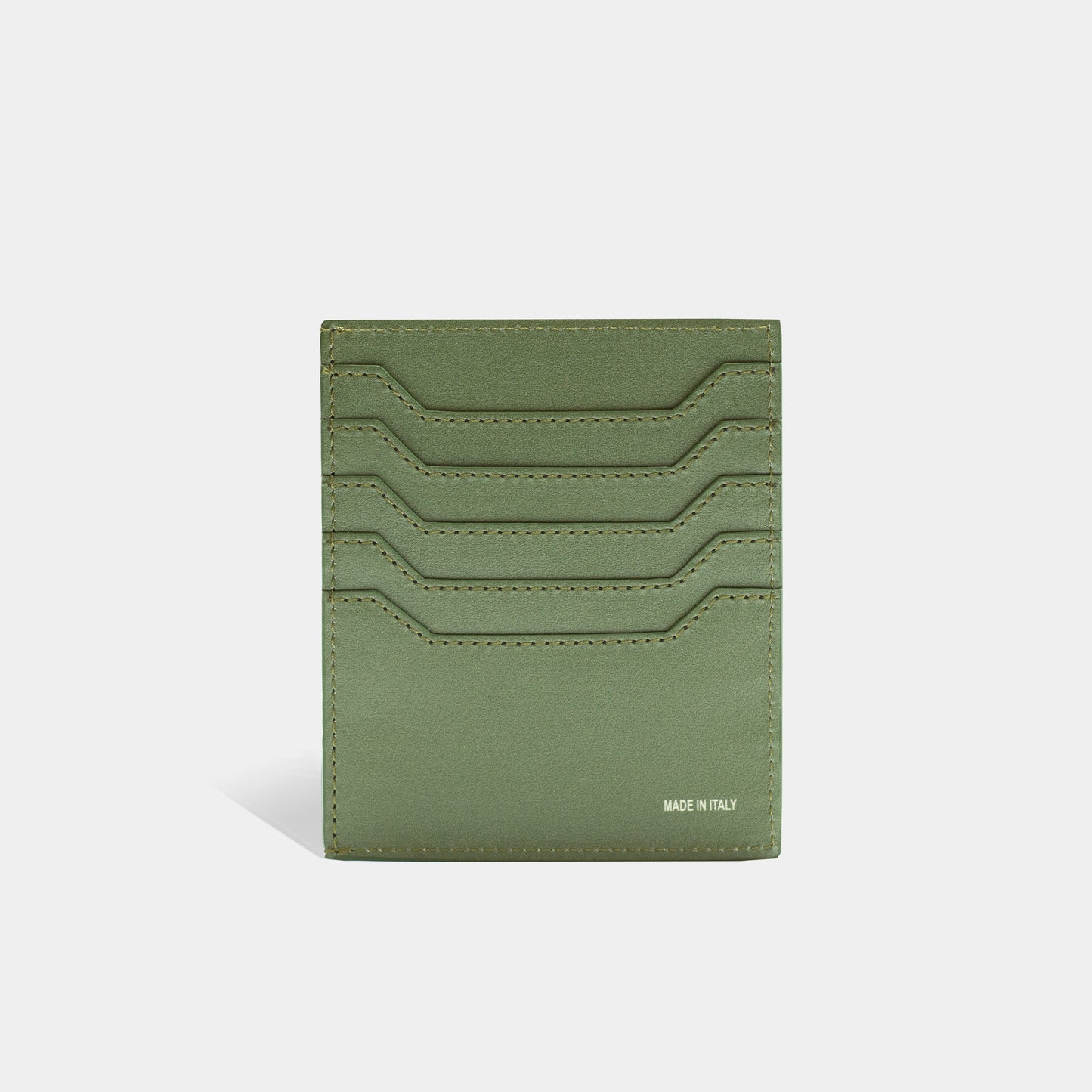 Sail Card Holder - Olive Green Leather