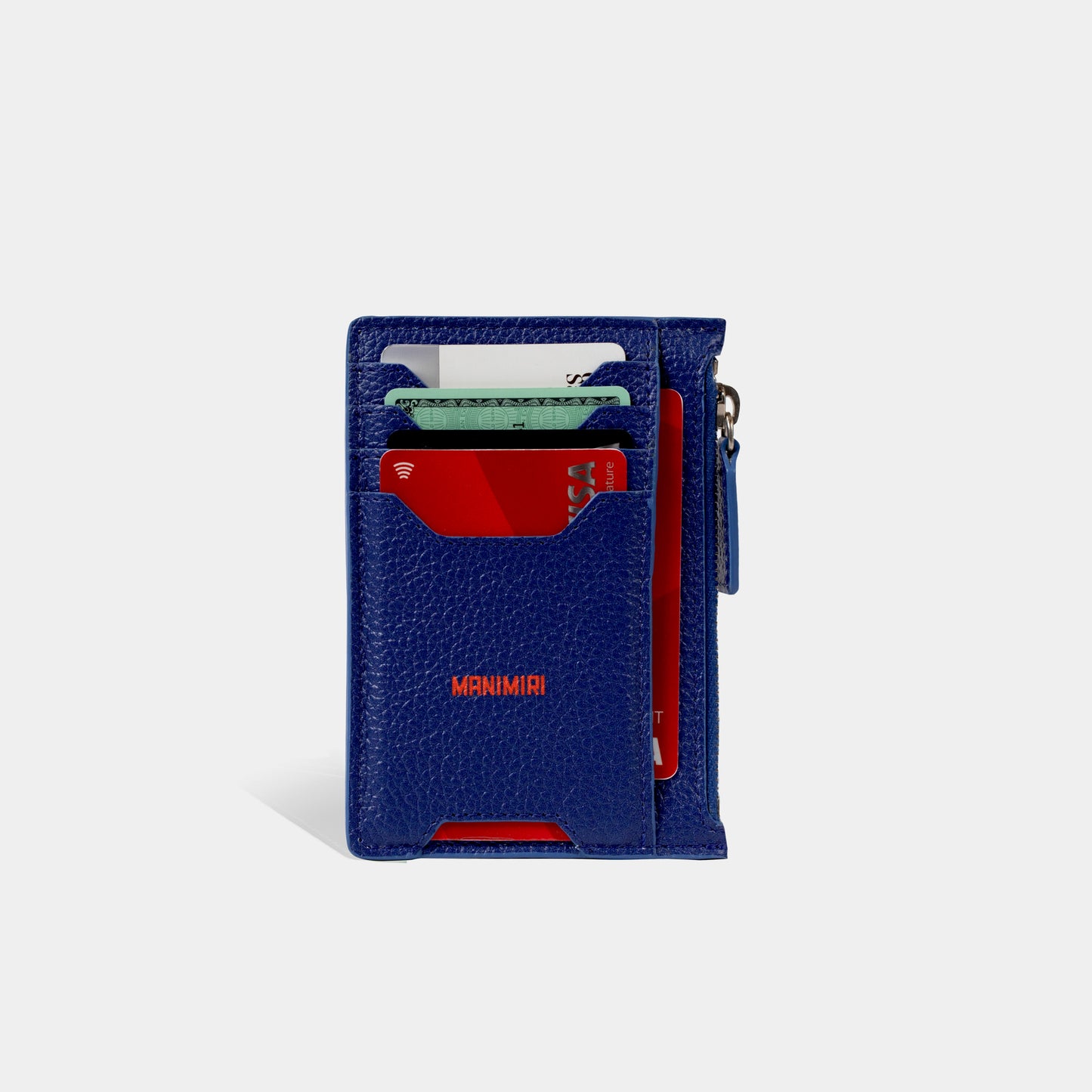 Atlas Card Holder - Electric Blue Leather
